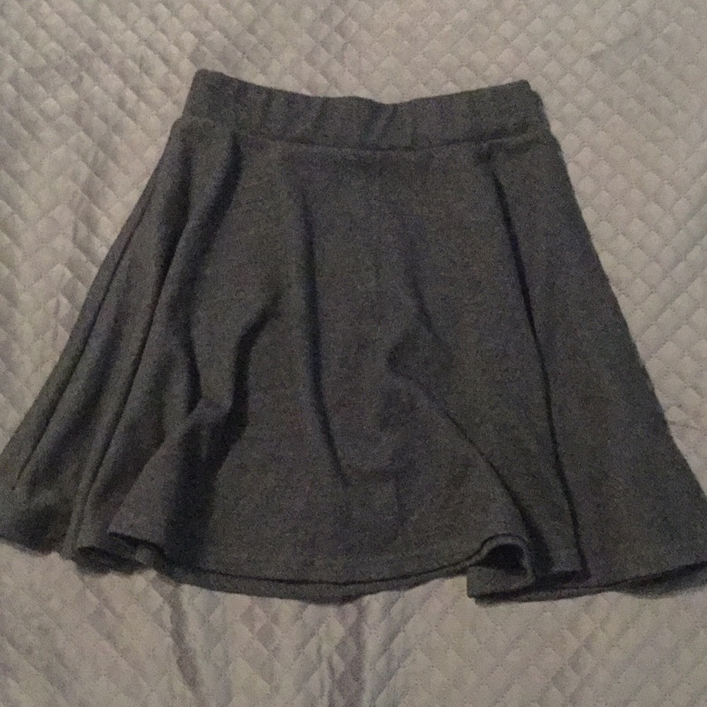 dark gray skater skirt
